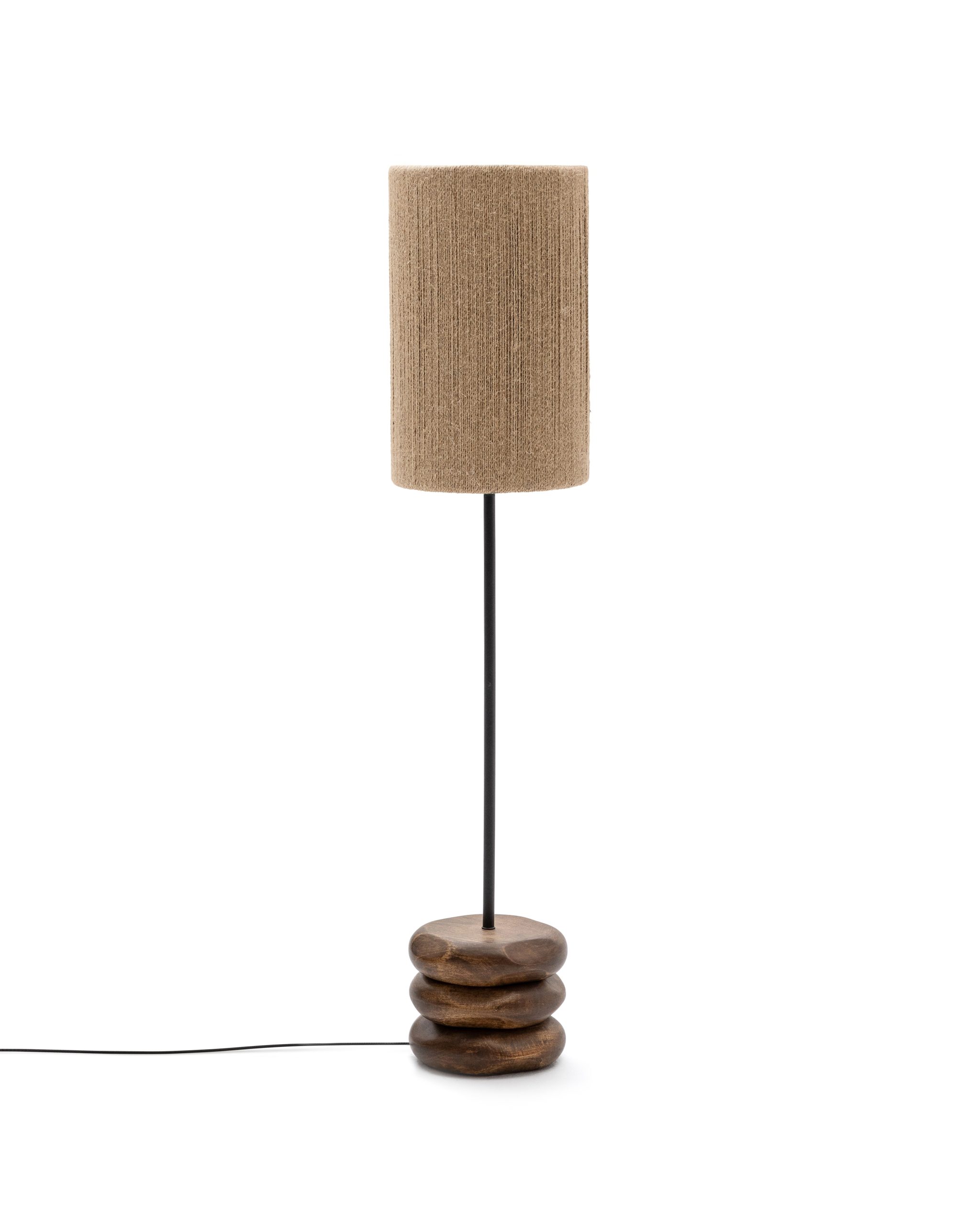 Торшер Kor из джута и акации в темной отделке Торшер Kor из джута и акации в темной отделке