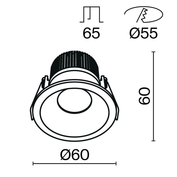 Встраиваемый светильник Technical DL034-01-06W3K-B — изображение 2