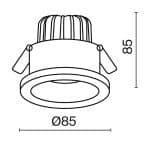 Встраиваемый светильник Technical DL034-L12W4K-B — изображение 2