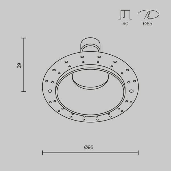 Встраиваемый светильник Technical DL126-GU10-TRS-MG — изображение 2