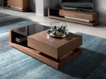 Журнальный столик из ореха с черным стеклом MH1317A /2061 — изображение 2