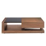 Журнальный столик из ореха с черным стеклом MH1317A /2061 — изображение 3