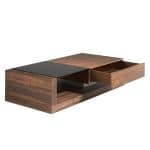 Журнальный столик из ореха с черным стеклом MH1317A /2061 — изображение 4