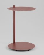 Журнальный столик Siara металл бордовый — изображение 2