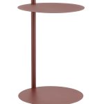 Журнальный столик Siara металл бордовый