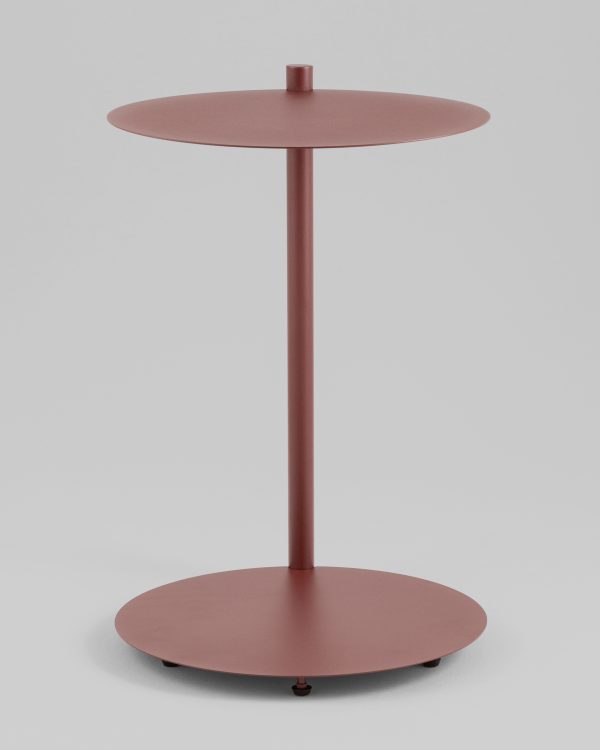 Журнальный столик Siara металл бордовый — изображение 3