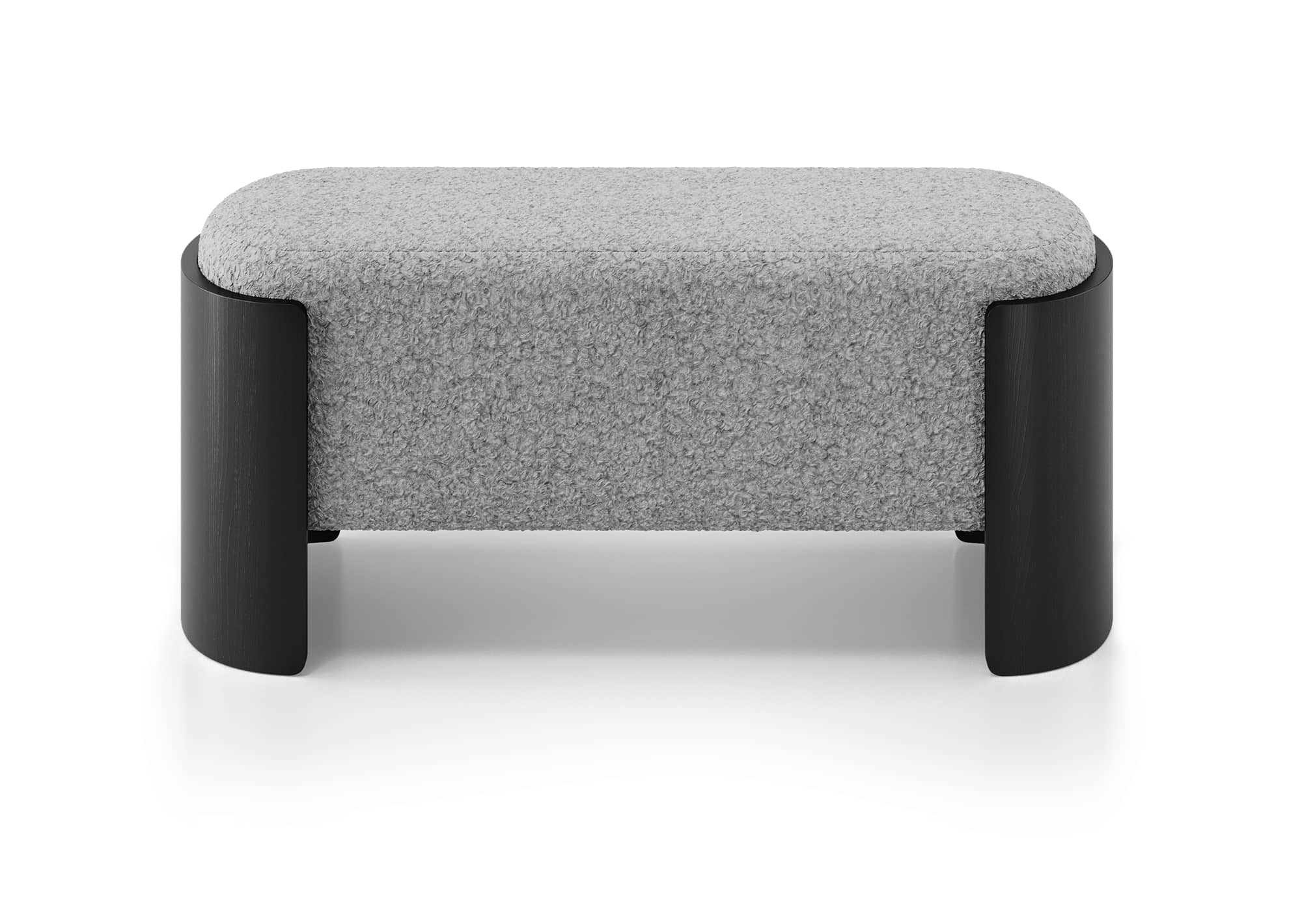 Банкетка Lagom 100 см (серебро мех Банкетка Lagom 100 см (серебро мех