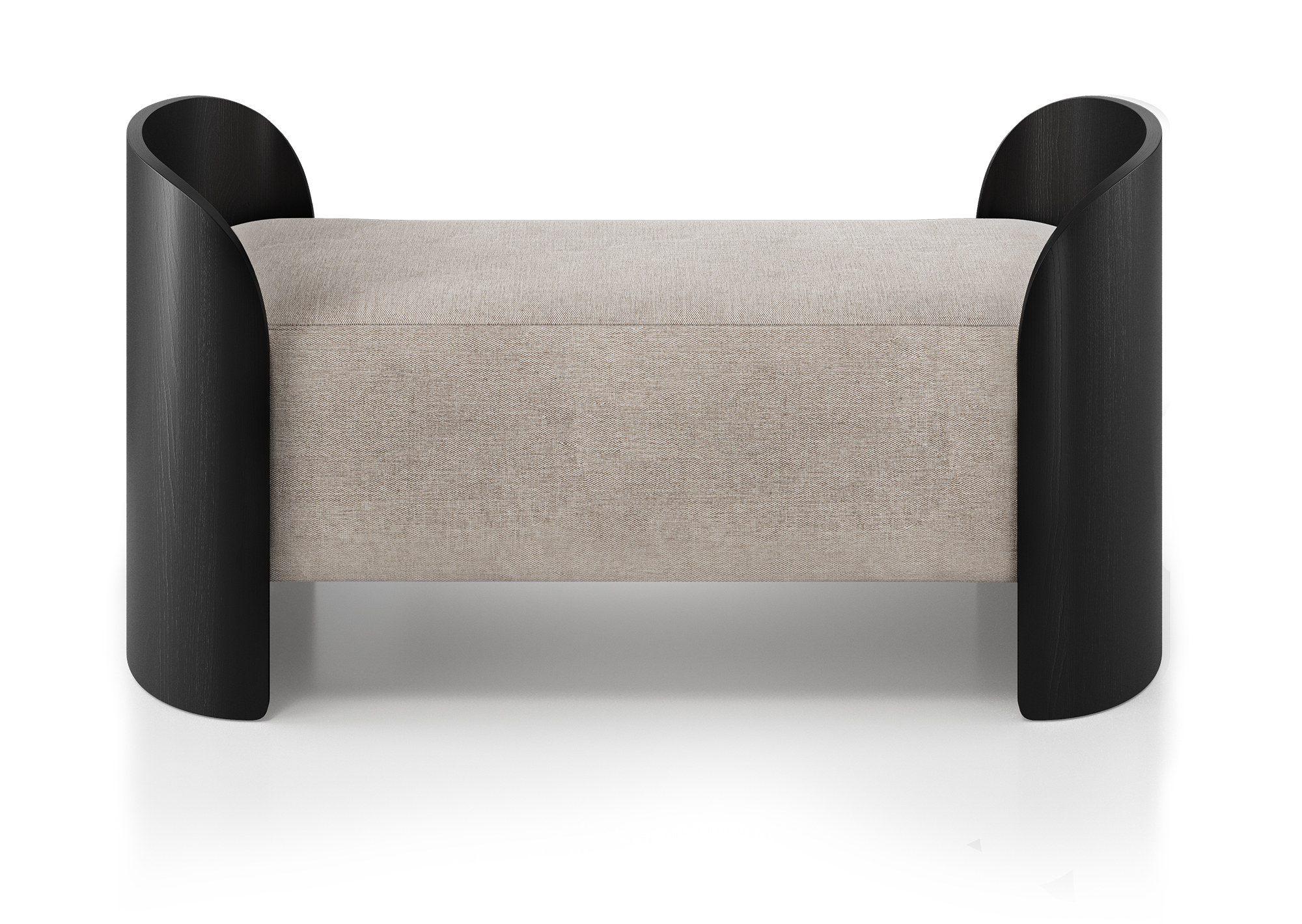 Банкетка Lagom 2 120 см (молочный рогожка Банкетка Lagom 2 120 см (молочный рогожка