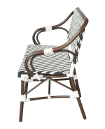 "Кабри" диван двухместный плетенный из искусственного ротанга, цвет черно-белый — изображение 3