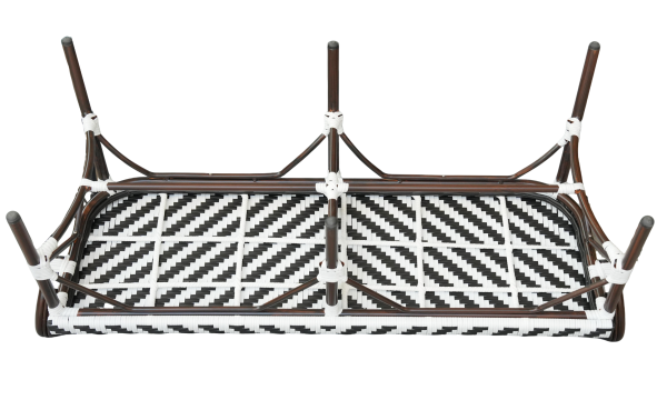 "Кабри" диван двухместный плетенный из искусственного ротанга, цвет черно-белый — изображение 5