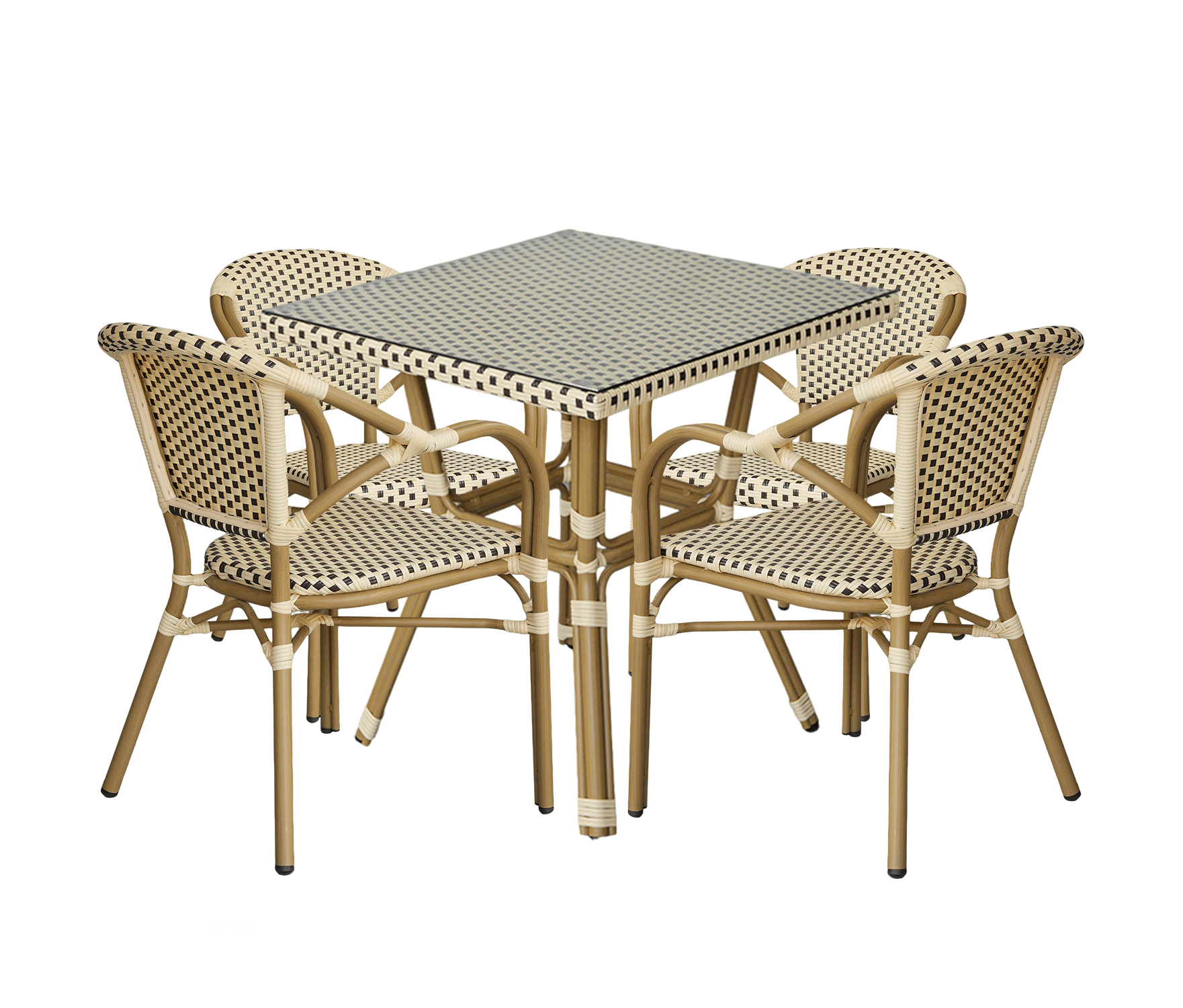 "Кабри" обеденная группа плетеная на 4 персоны "Кабри" обеденная группа плетеная на 4 персоны