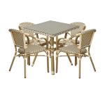 "Кабри" плетеный стол из искусственного ротанга, цвет бежево-коричневый — изображение 3