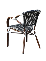 "Кабри" плетеный стул из искусственного ротанга, цвет черно-белый — изображение 3