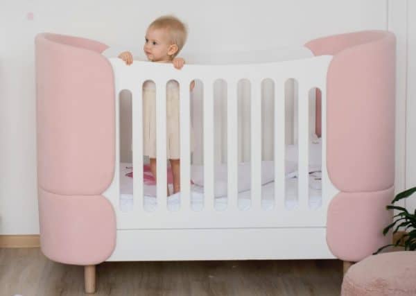 Комплект чехлов для кроватки-трансформера KIDI Soft (розовый) — изображение 4