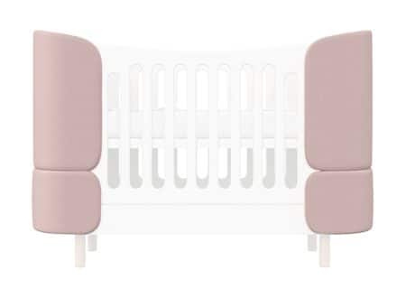 Комплект чехлов для кроватки-трансформера KIDI Soft (розовый)