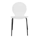 Комплект из 2-х стульев Wave белый с черными ножками — изображение 2