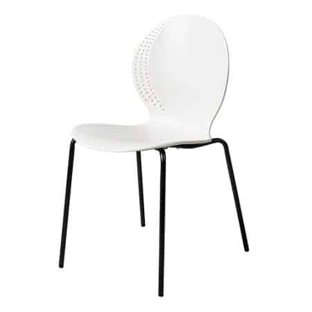 Комплект из 2-х стульев Wave белый с черными ножками