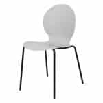 Комплект из 2-х стульев Wave серый с черными ножками