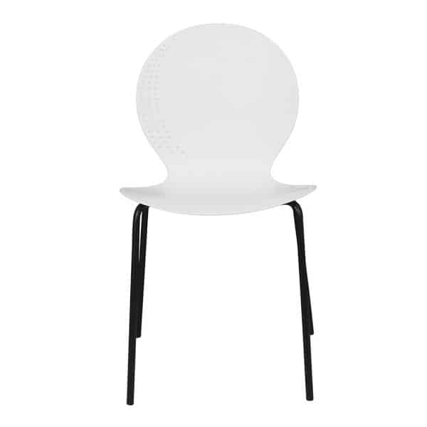 Комплект из 4-х стульев Wave белый с черными ножками — изображение 2