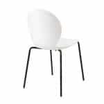 Комплект из 4-х стульев Wave белый с черными ножками — изображение 3