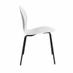 Комплект из 4-х стульев Wave белый с черными ножками — изображение 4