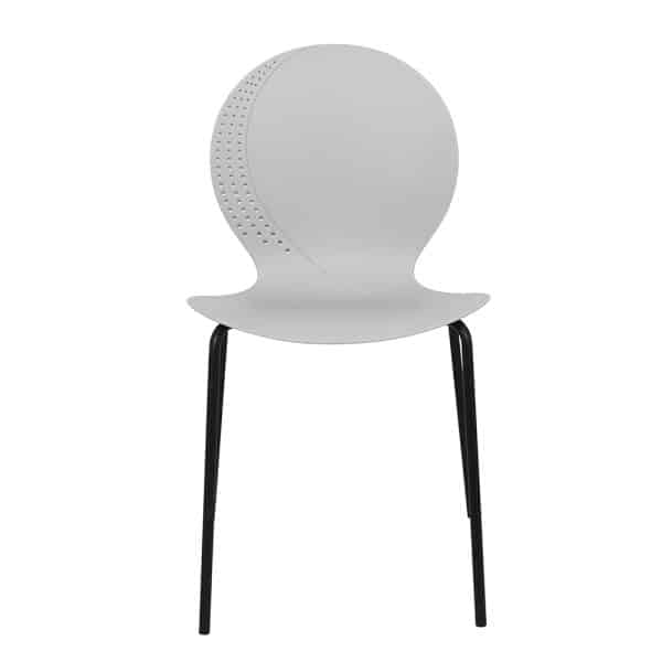 Комплект из 4-х стульев Wave серый с черными ножками — изображение 2