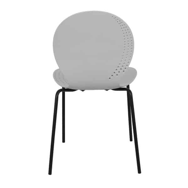 Комплект из 4-х стульев Wave серый с черными ножками — изображение 5