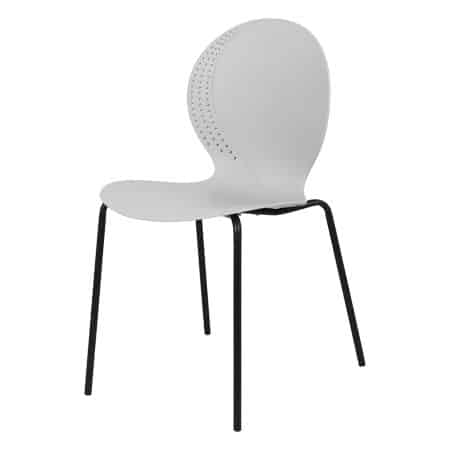 Комплект из 4-х стульев Wave серый с черными ножками