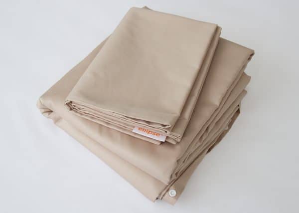 Комплект постельного белья 2-спальный (бежевый, сатин) — изображение 3