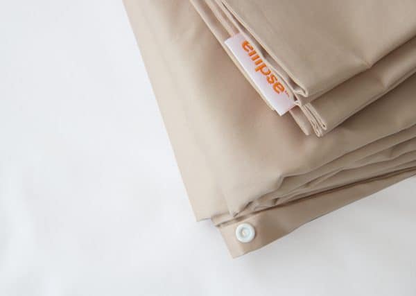 Комплект постельного белья 2-спальный (бежевый, сатин) — изображение 4