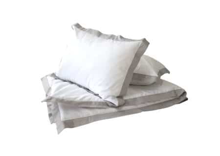 Комплект постельного белья 2-спальный «Оксфорд» (белый/серый