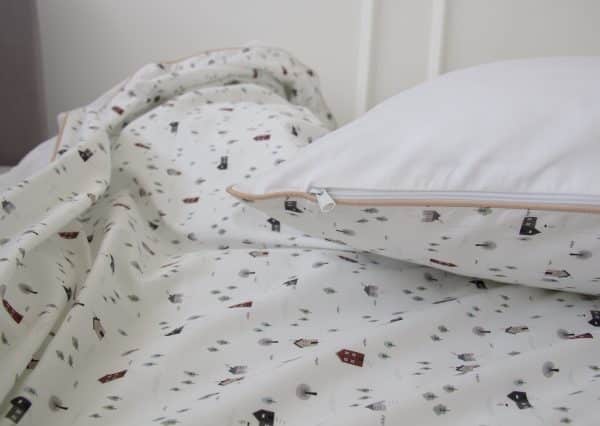 Комплект постельного белья «Домики» (кант, сатин) — изображение 3