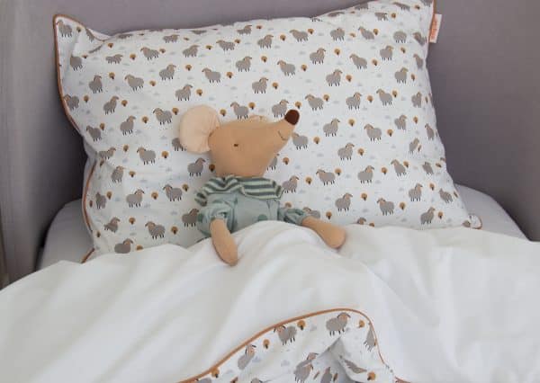 Комплект постельного белья «Серые овечки» (кант, сатин) — изображение 4