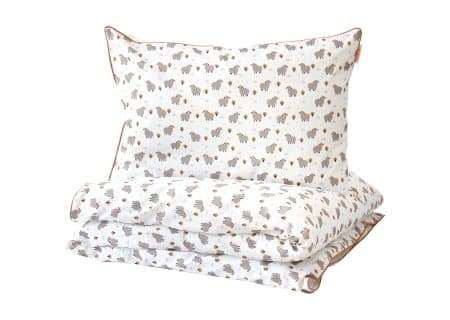 Комплект постельного белья «Серые овечки» (кант