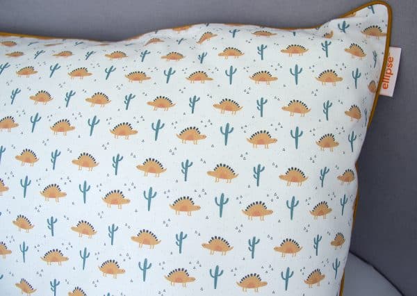 Комплект постельного белья «Жёлтые динозаврики» (кант, сатин) — изображение 4