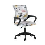 Кресло офисное TopChairs Simple SN Junior принт Blue Cats пластик черный