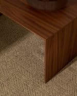 Litto Журнальный столик из шпона ореха с отделкой натурального цвета, 90 x 45 см — изображение 3