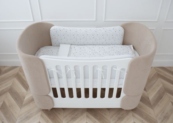 Мягкие бортики для кроватки KIDI soft "Цветочки и веточки" (сатин) — изображение 2