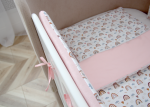 Мягкие бортики для кроватки KIDI soft "Милая радуга" (розовый, сатин) — изображение 3