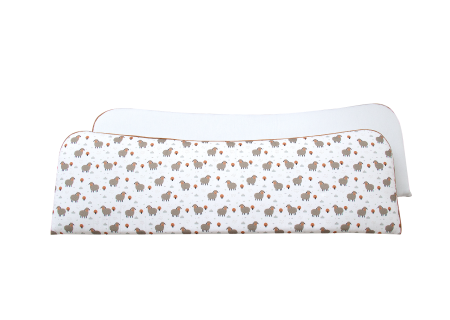 Мягкие бортики для кроватки KIDI soft "Серые овечки" (кант
