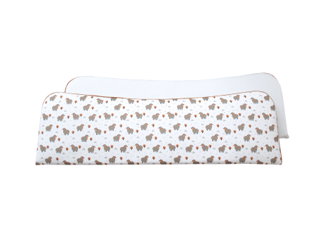 Мягкие бортики для кроватки KIDI soft "Серые овечки" (кант