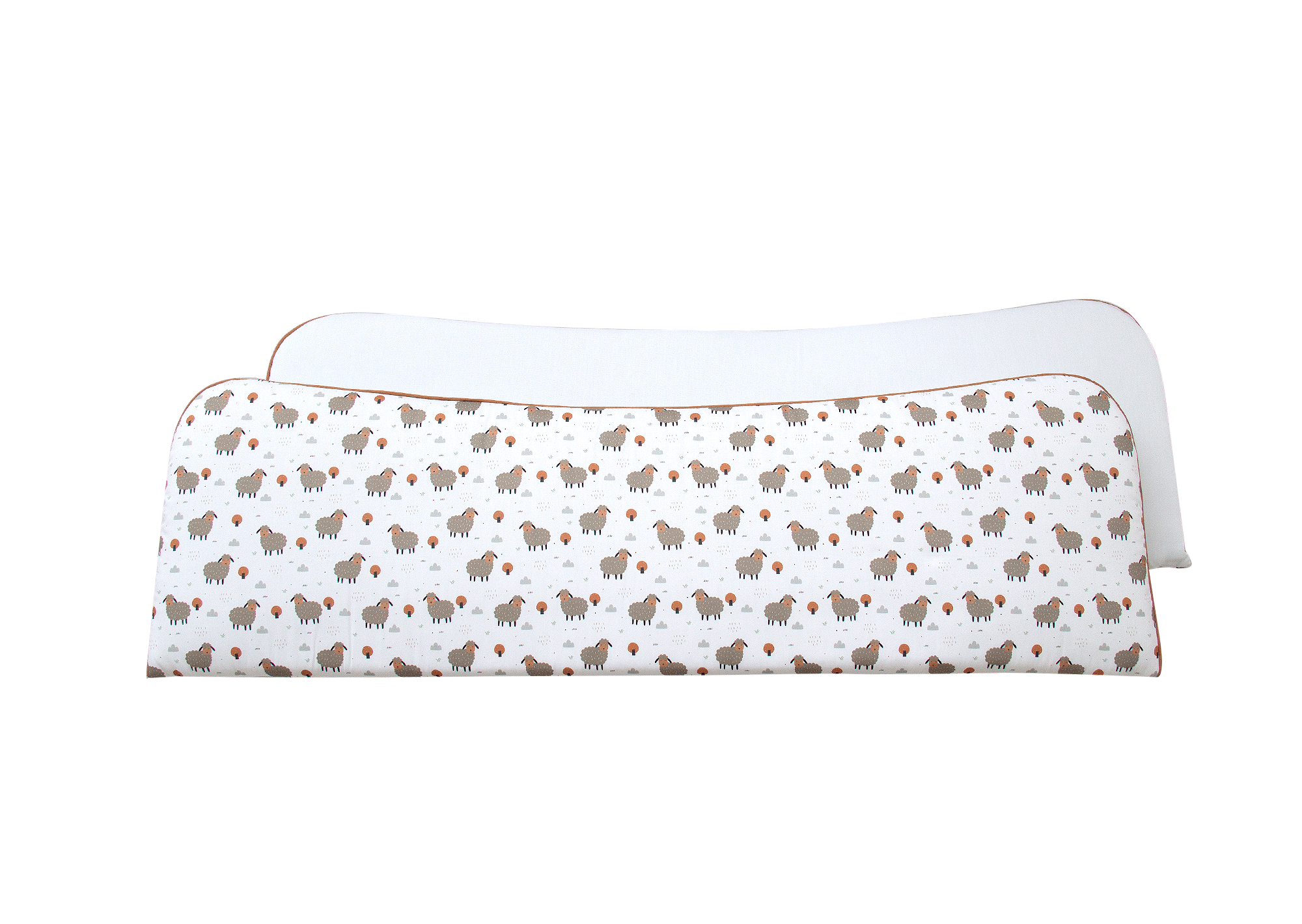 Мягкие бортики для кроватки KIDI soft "Серые овечки" (кант Мягкие бортики для кроватки KIDI soft "Серые овечки" (кант