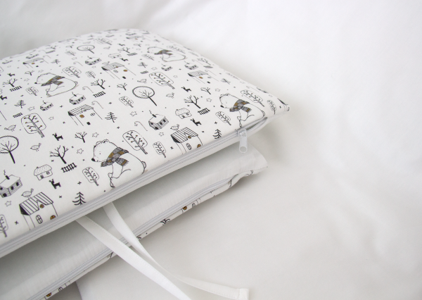 Мягкие бортики для кроватки KIDI soft "Зверушки" (сатин) — изображение 4