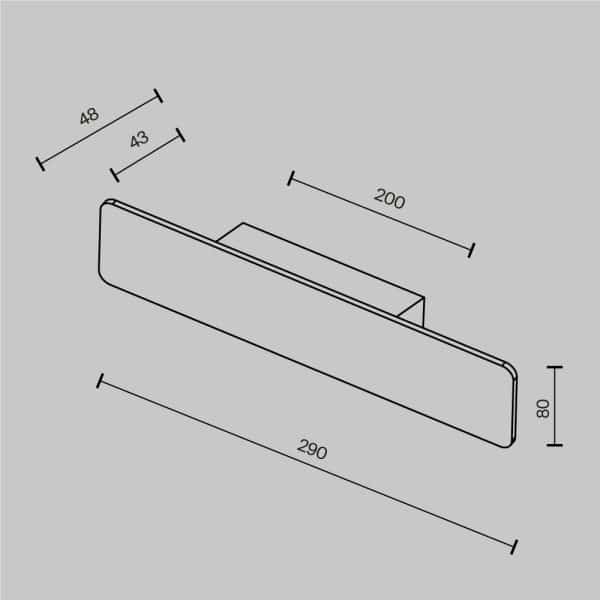 Настенный светильник (бра) Technical C80WL-10W3K-B — изображение 2