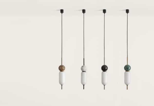 Подвес Anet черный металл - белый мрамор — изображение 2