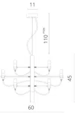 Подвесная люстра Divinare MOLTO 8030/02 LM-18 — изображение 3