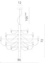Подвесная люстра Divinare MOLTO 8030/02 LM-30 — изображение 5