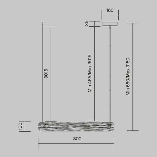 Подвесной светильник Maytoni MOD439PL-L20BSK — изображение 3