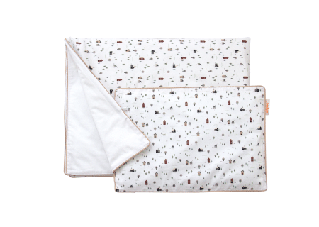 Постельное бельё в детскую кроватку «Домики» (кант