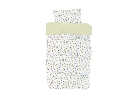 Постельное бельё в детскую кроватку «Зайчики с желудями»